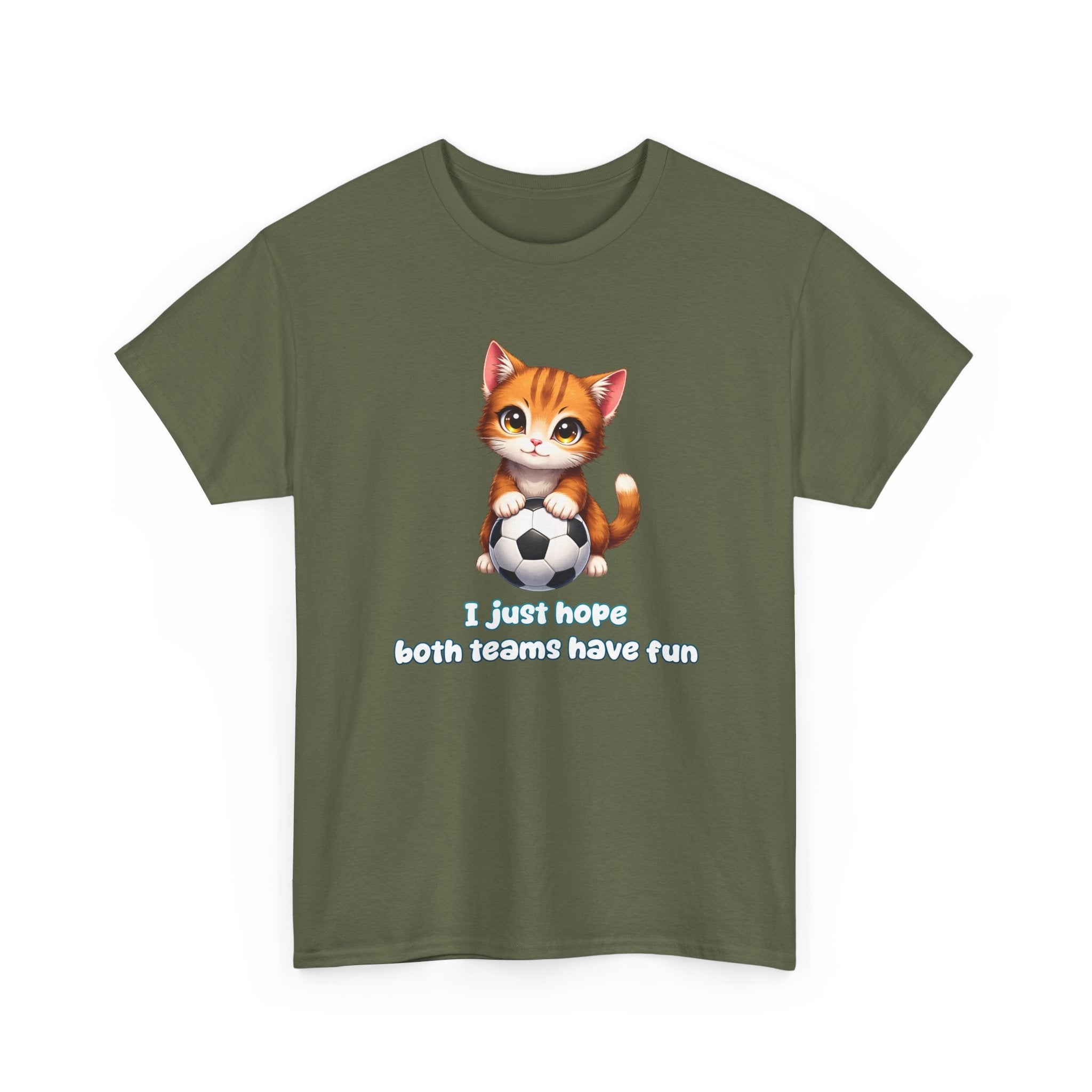 Kitten Soccer T‑Shirt - I Just Hope Both Teams Have Fun Funny Shirt For Soccer Fans
