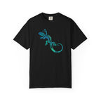 Tribal Lizard Graphic Tee — Blue Green Gecko T-Shirt