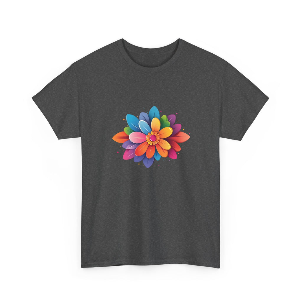 Colorful Layered Flower T-Shirt — Bright Floral Graphic Tee
