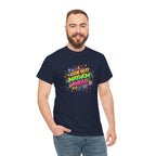 Look Out! Mayhem Ahead Graphic Tee — Colorful Retro Comic Humor Shirt