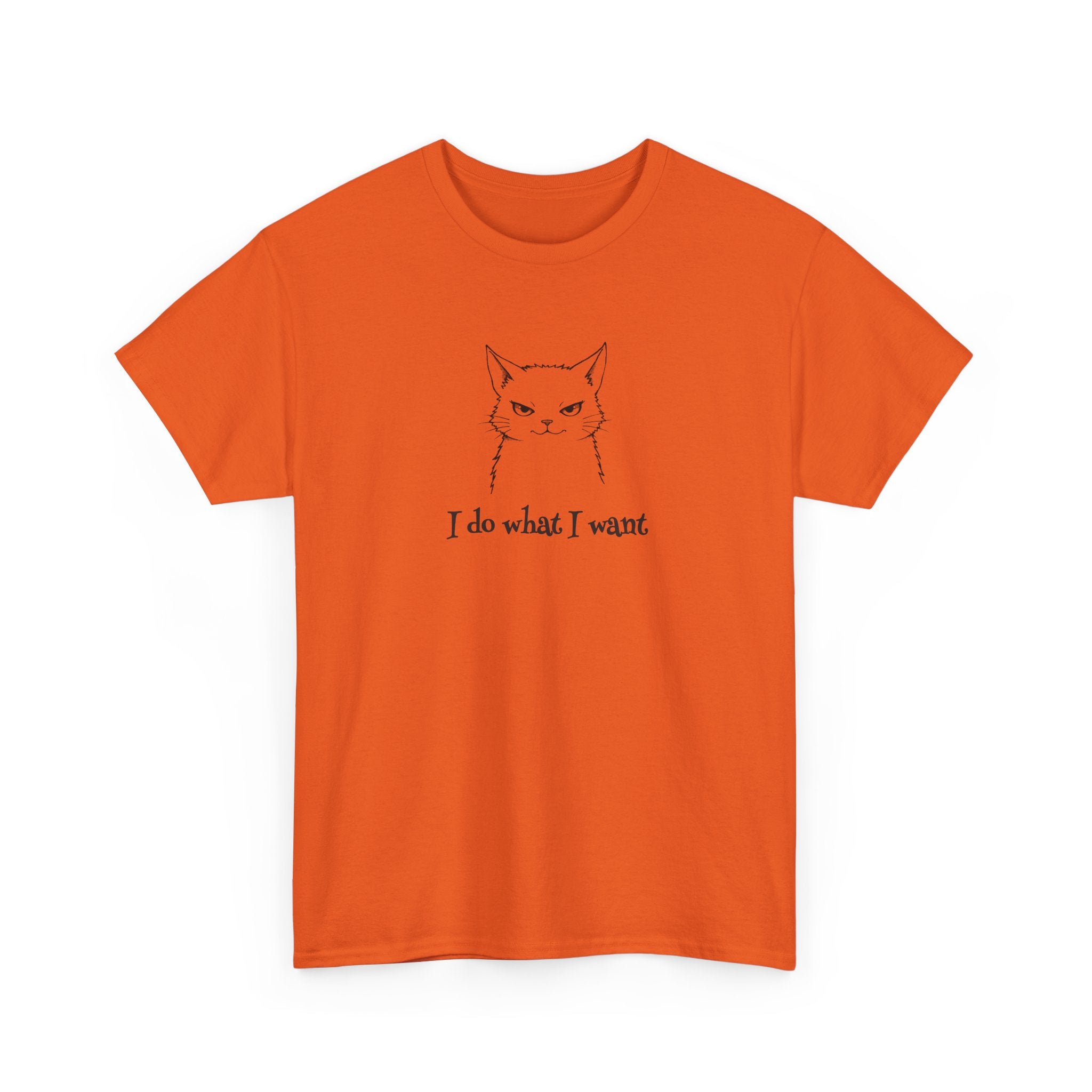 Cat Face Tee — "I Do What I Want" Graphic T-Shirt
