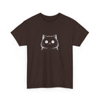 Cat Face Graphic Tee – Cute Minimalist Kitten T-Shirt