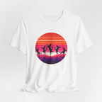 Retro Sunset Dancing Cats T-Shirt