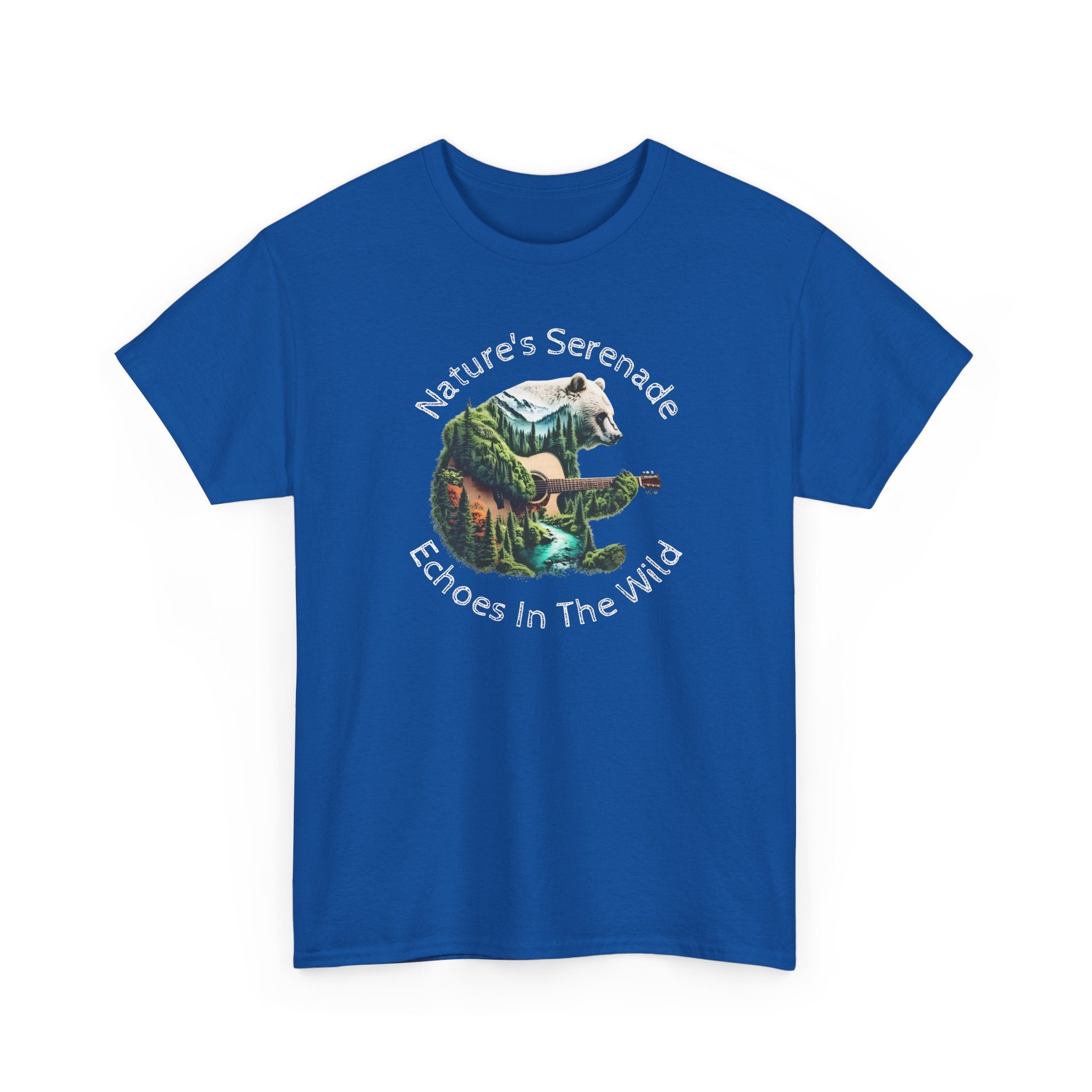 Nature’s Serenade T-Shirt — ‘Echoes in the Wild’ Guitar Bear Graphic Tee