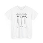Teacher Floral Rain T-Shirt — Elegant Teacher Appreciation Tee