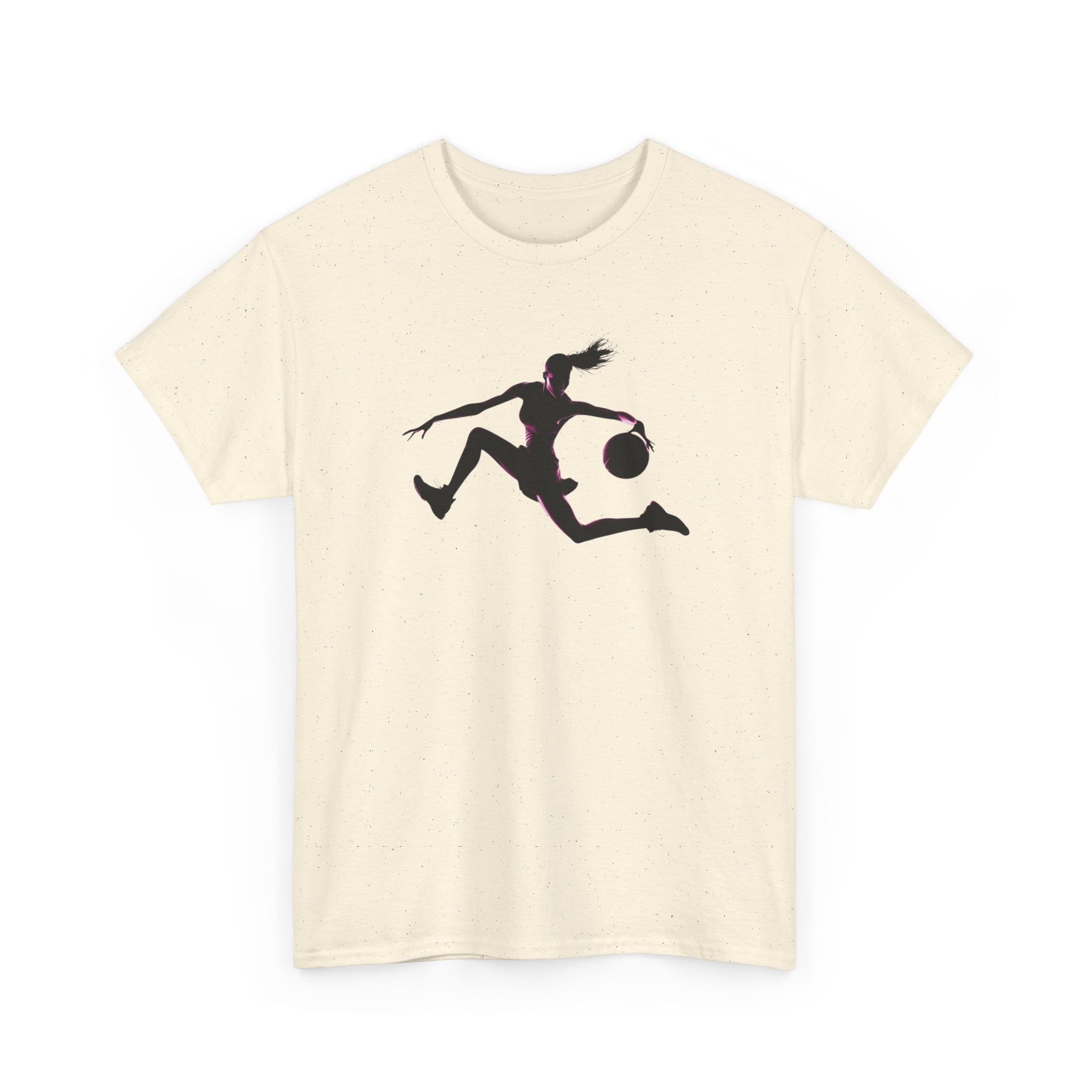 Basketball Player Silhouette T-Shirt — Dynamic Graphic Tee for Basketball Fans