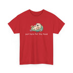Pug Pizza Tee — "Just Here for the Food" Funny Dog T-Shirt