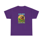 Slow Down Turtle Sloth & Snail V-Neck Tee — "Enjoy Life a Little" Relaxed Graphic Shirt