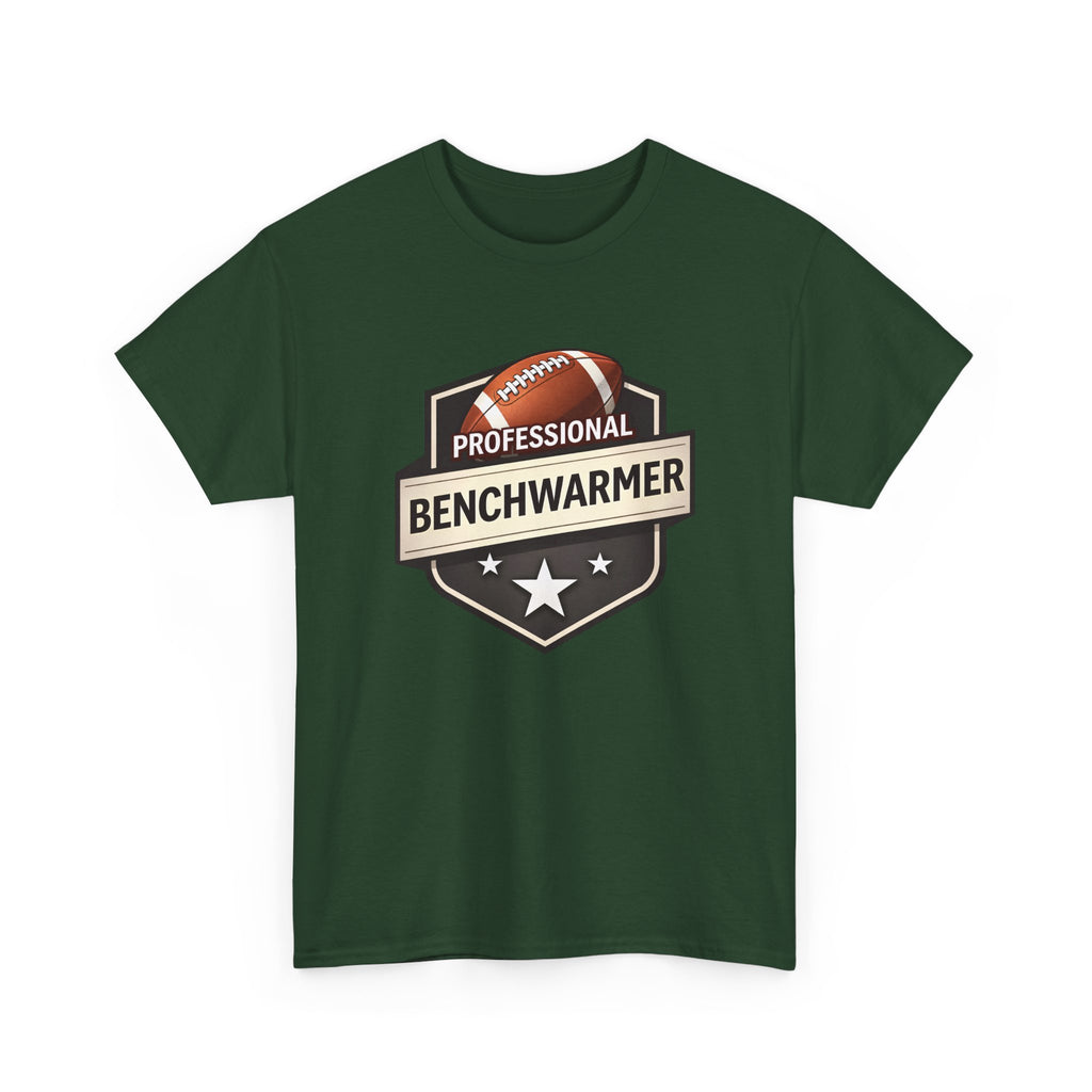 Professional Benchwarmer Football T‑Shirt — Funny Sports Tee for Fans & Backup Players