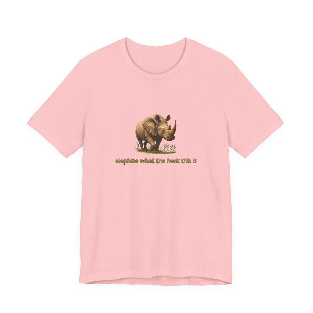 Elephant Rhino Graphic Tee — "elephino what the heck this is" Funny Wildlife T-Shirt