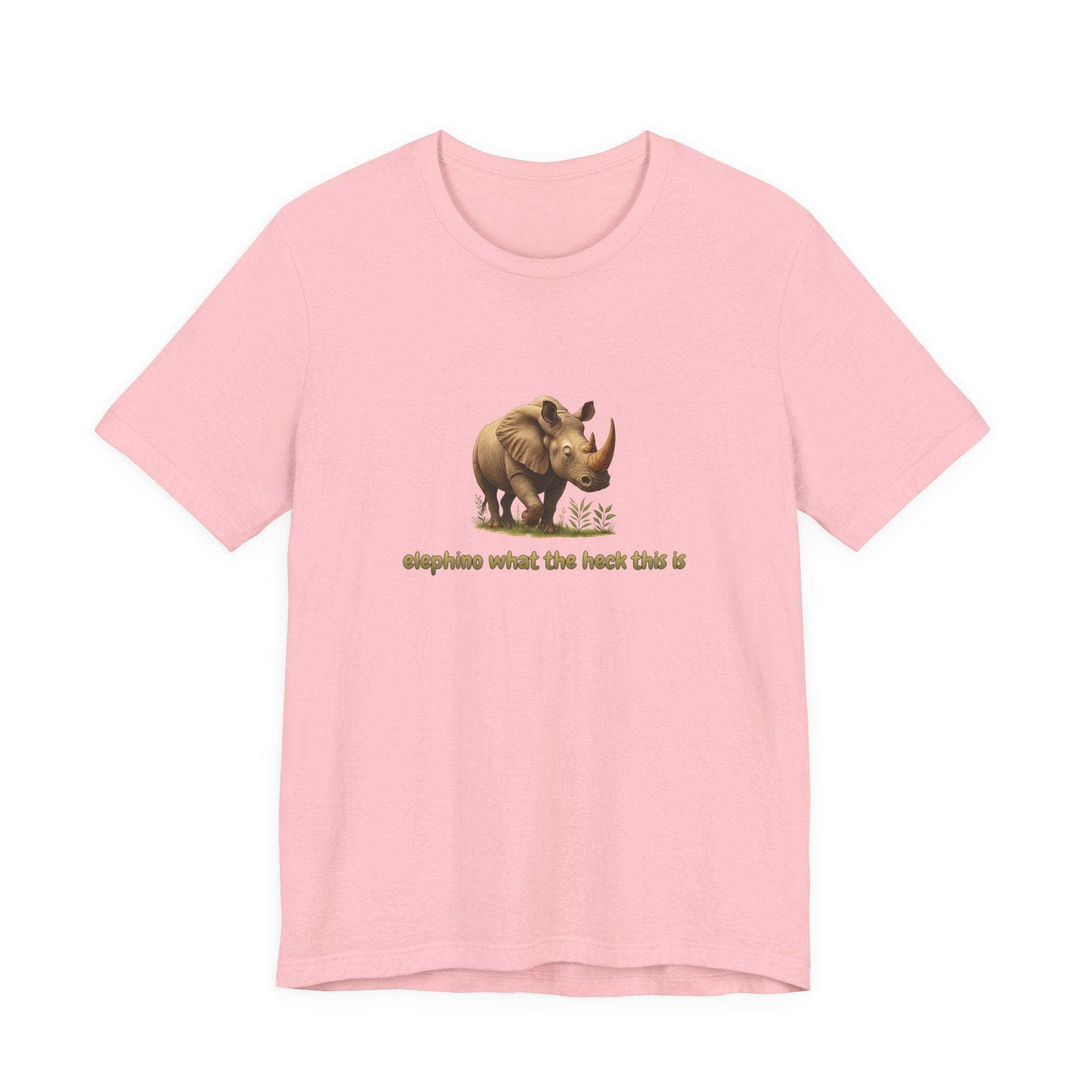 Elephant Rhino Graphic Tee — "elephino what the heck this is" Funny Wildlife T-Shirt