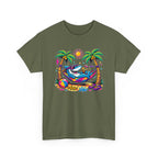 Beach Shark Hammock T‑Shirt — Tropical Summer Vibes Graphic Tee
