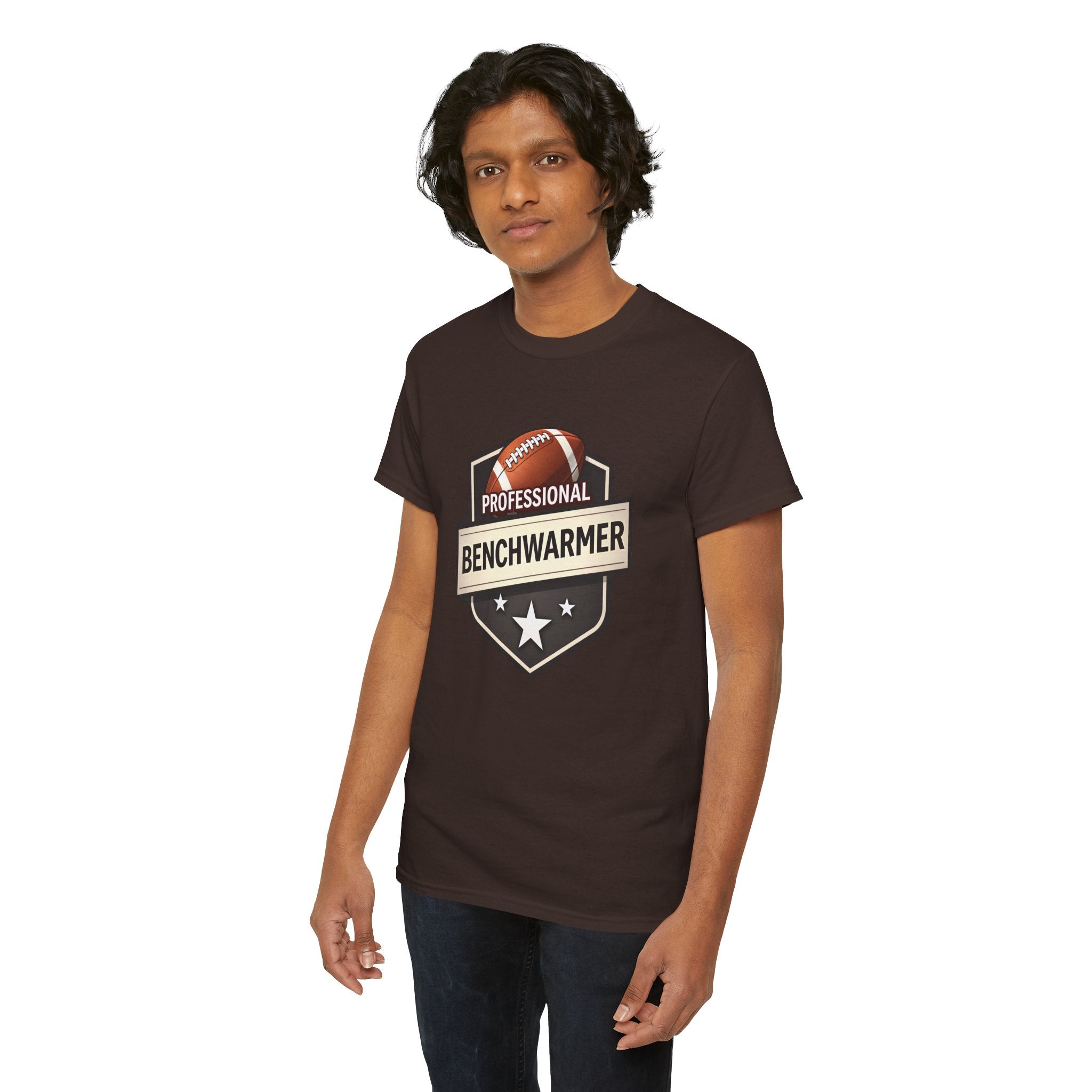 Professional Benchwarmer Football T‑Shirt — Funny Sports Tee for Fans & Backup Players