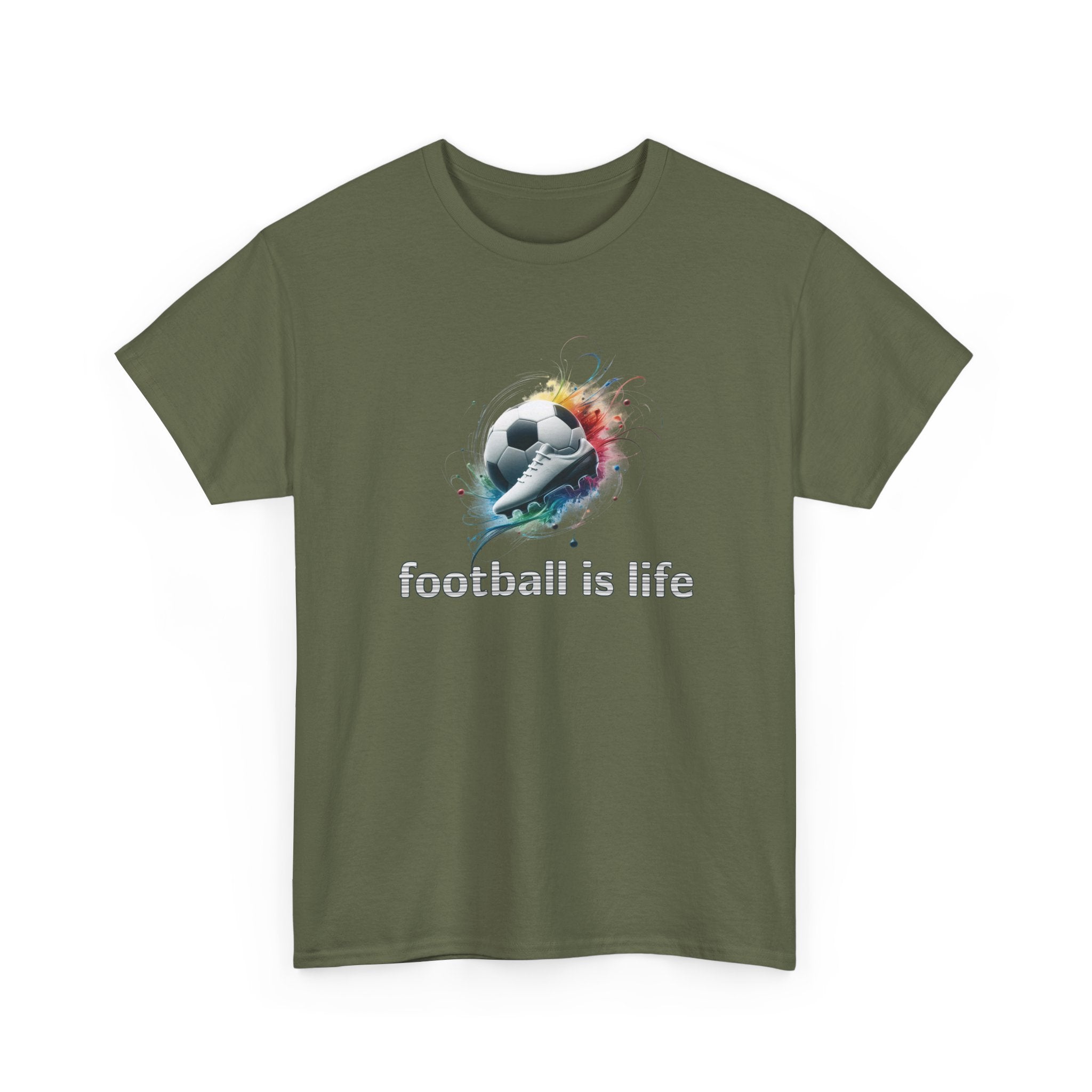 Football Is Life T-Shirt — Color Splash Soccer Ball Tee