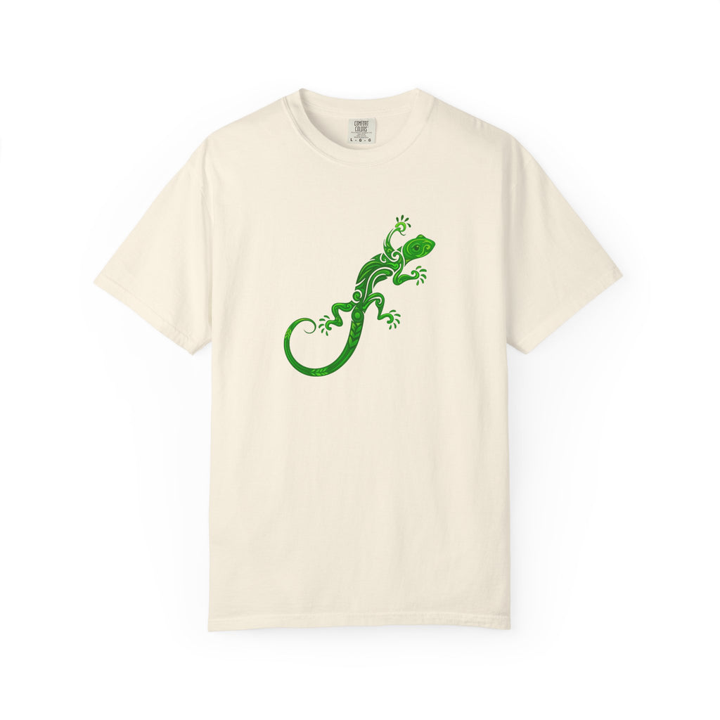 Green Gecko Graphic T-Shirt — Nature Lizard Shirt