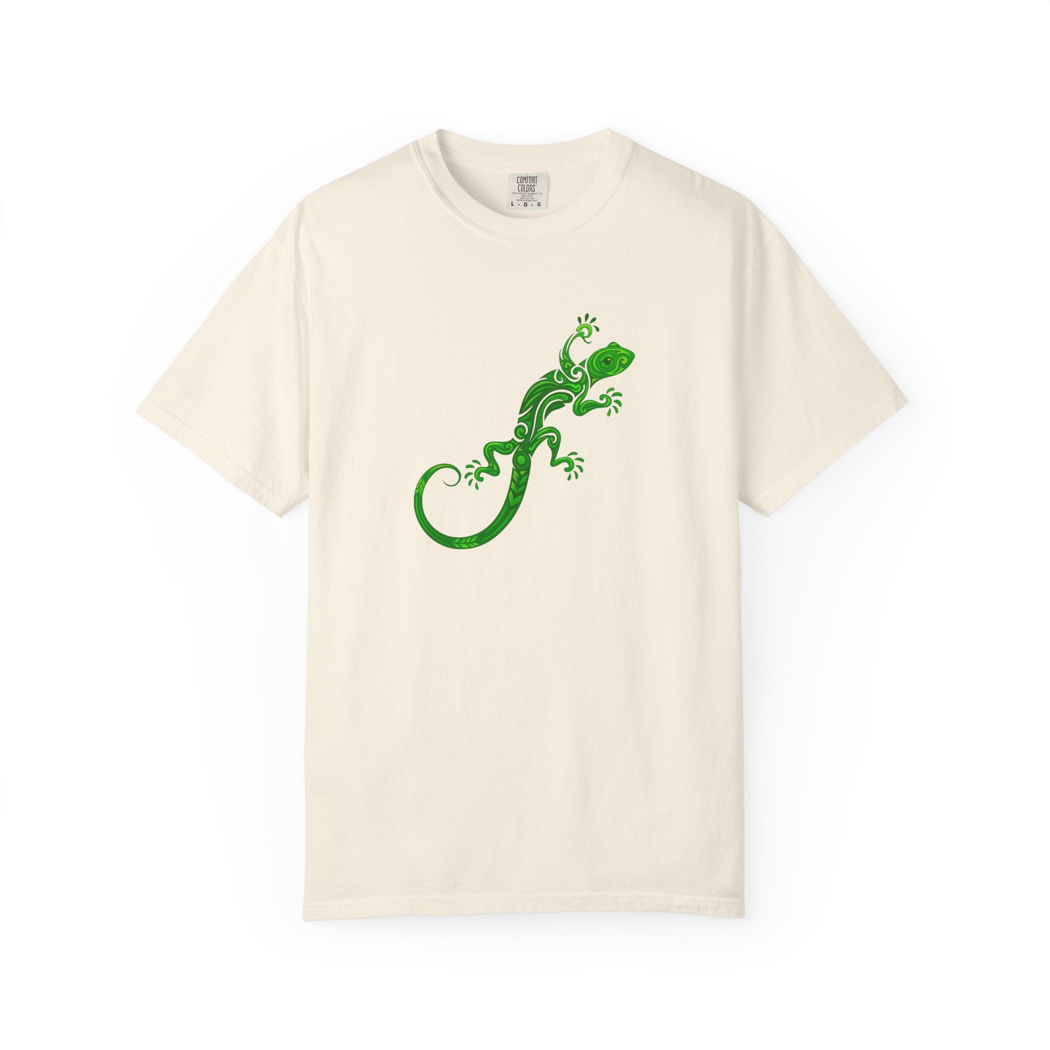 Green Gecko Graphic T-Shirt — Nature Lizard Shirt