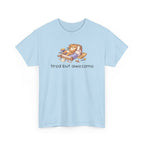 'Tired But Awesome' Cute Cat Relaxing Graphic Tee