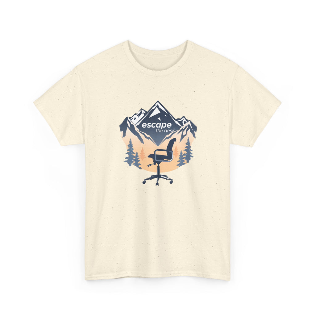 Escape Office Tee — Mountain & Chair Graphic T‑Shirt