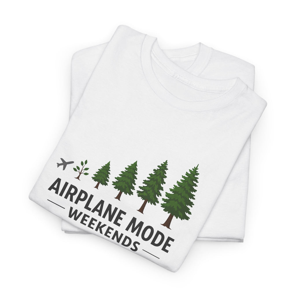 Airplane Mode Weekends T-Shirt — Outdoor Camping Forest Tee