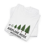 Airplane Mode Weekends T-Shirt — Outdoor Camping Forest Tee