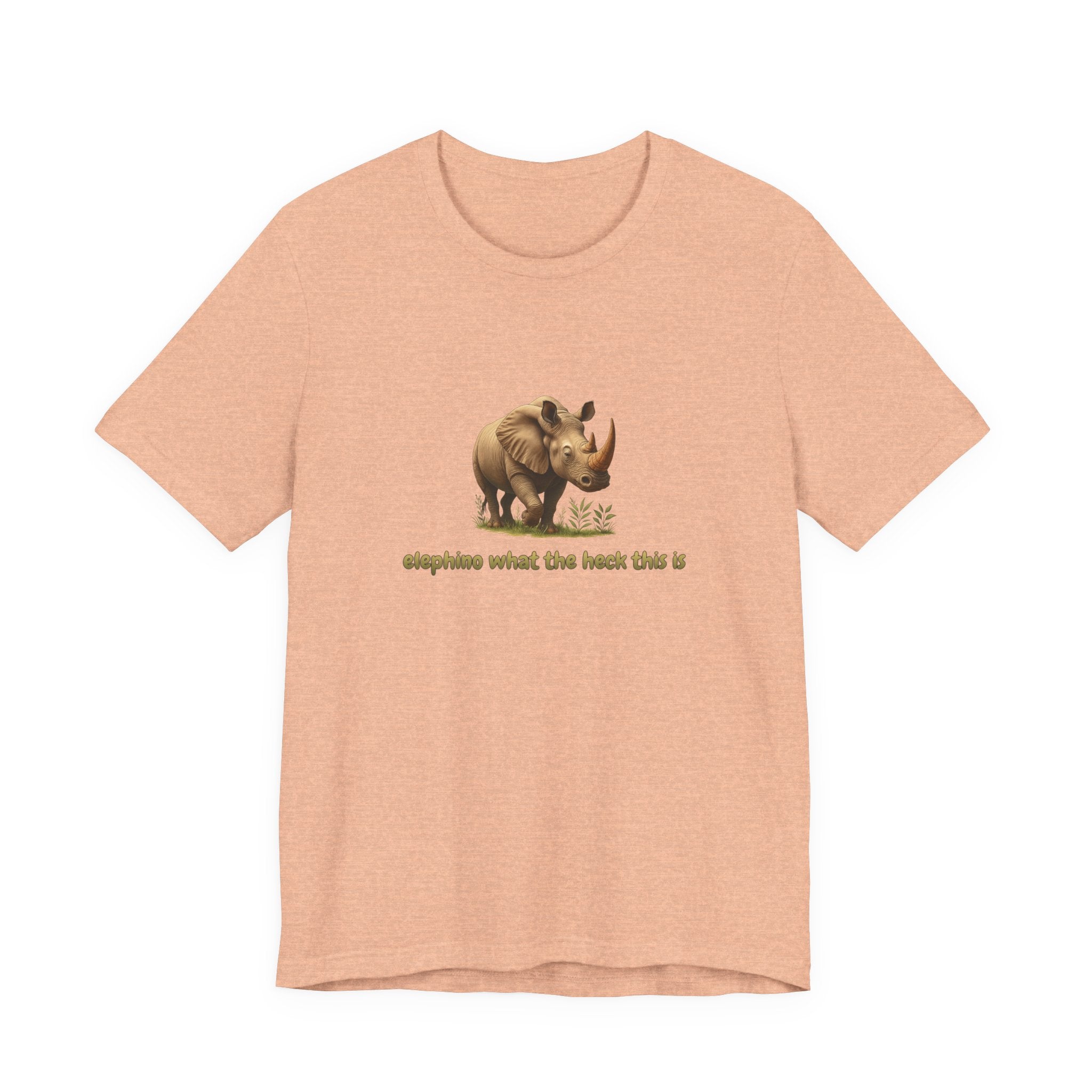 Elephant Rhino Graphic Tee — "elephino what the heck this is" Funny Wildlife T-Shirt