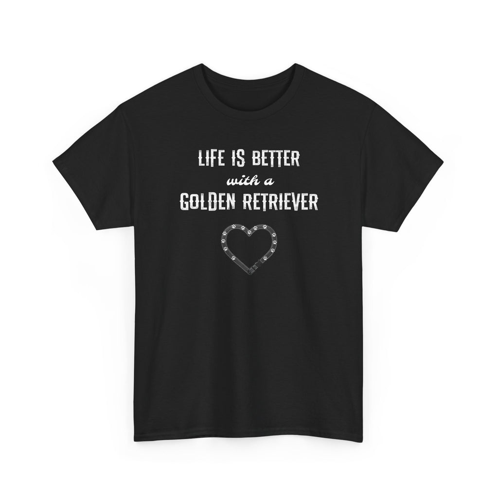 Life Is Better with a Golden Retriever Heart Dog Lover Tee