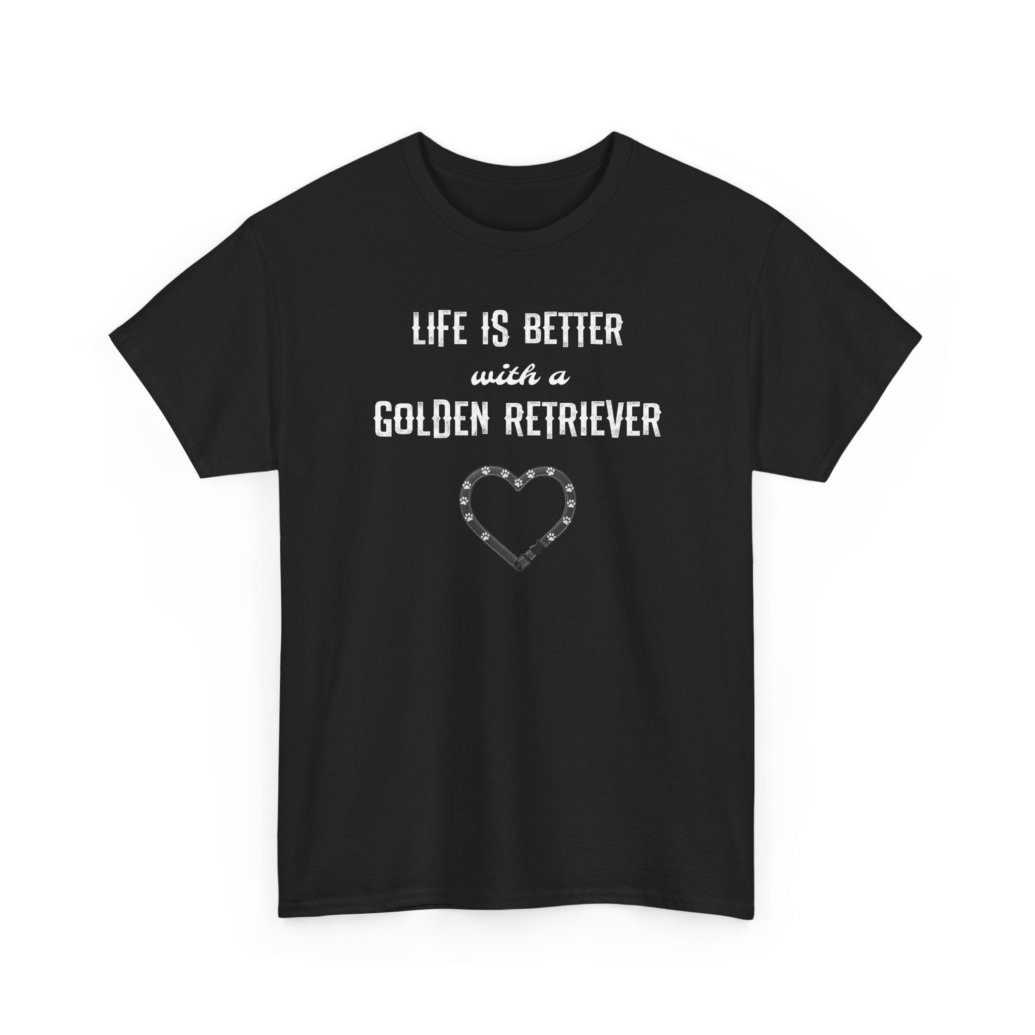 Life Is Better with a Golden Retriever Heart Dog Lover Tee