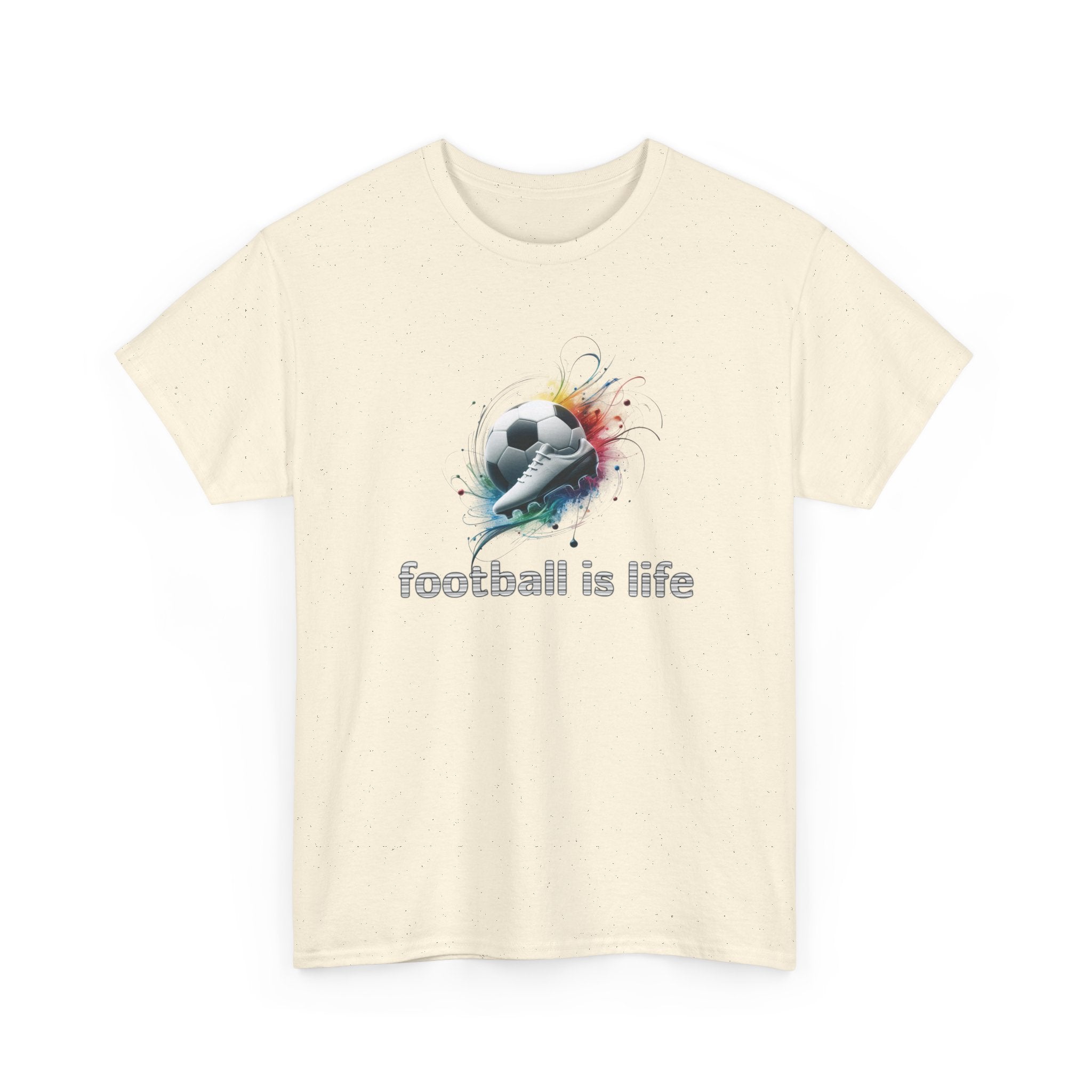 Football Is Life T-Shirt — Color Splash Soccer Ball Tee