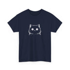 Cat Face Graphic Tee – Cute Minimalist Kitten T-Shirt