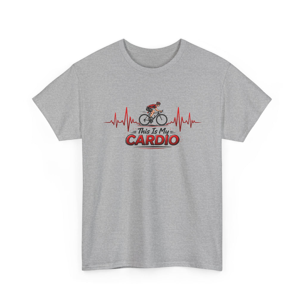 Cycling T‑Shirt — "This Is My Cardio" Bike Heartbeat Tee