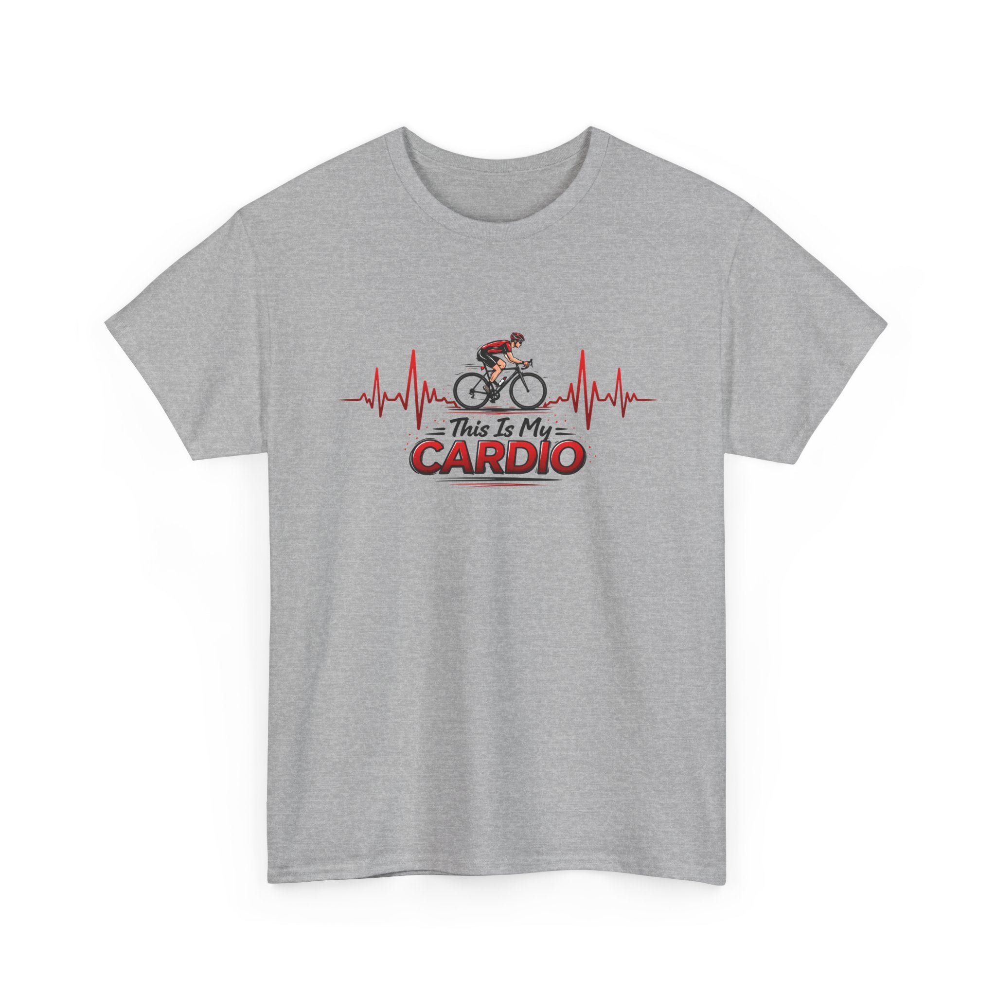 Cycling T‑Shirt — "This Is My Cardio" Bike Heartbeat Tee