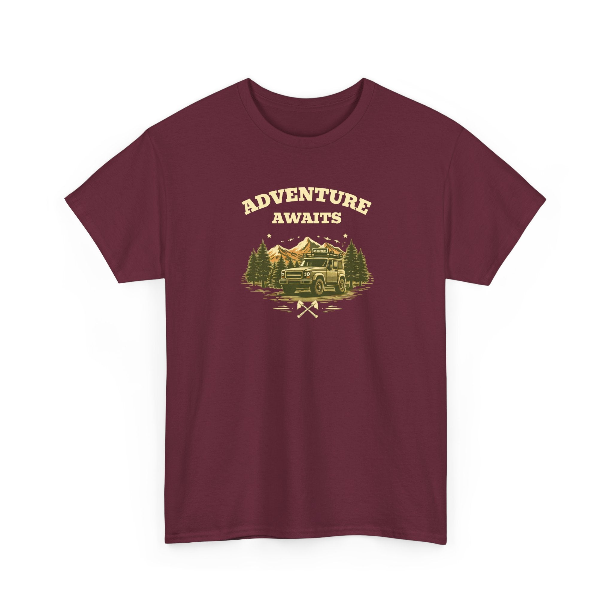 Adventure Awaits T‑Shirt — Vintage Camper Outdoor Graphic Tee