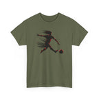 Soccer Player Silhouette T-Shirt — Dynamic Football Player Tee