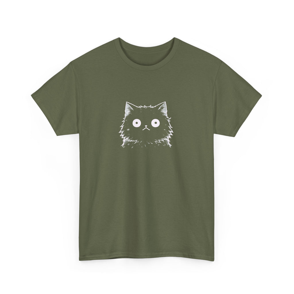 Cat Face Graphic Tee – Cute Minimalist Kitten T-Shirt