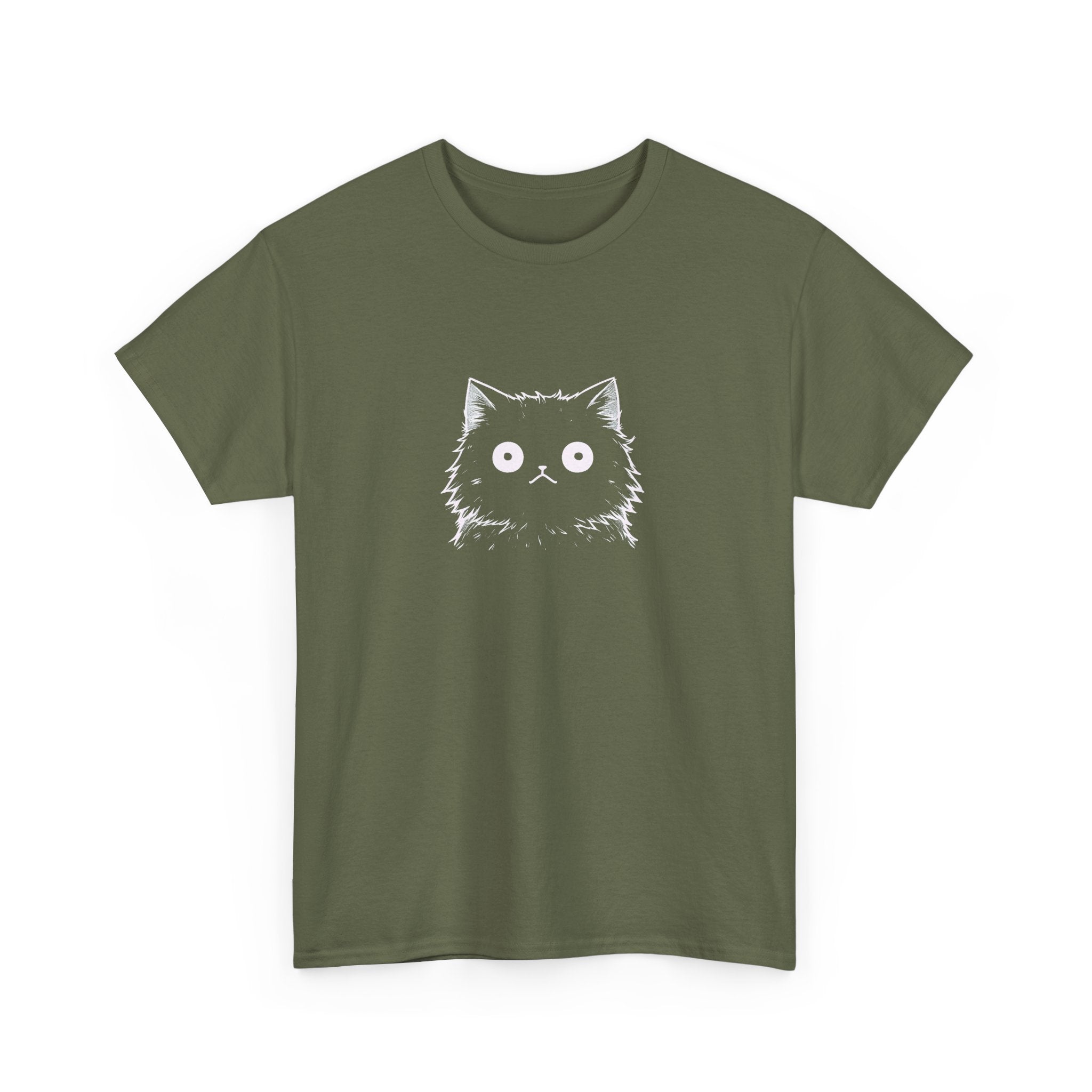 Cat Face Graphic Tee – Cute Minimalist Kitten T-Shirt