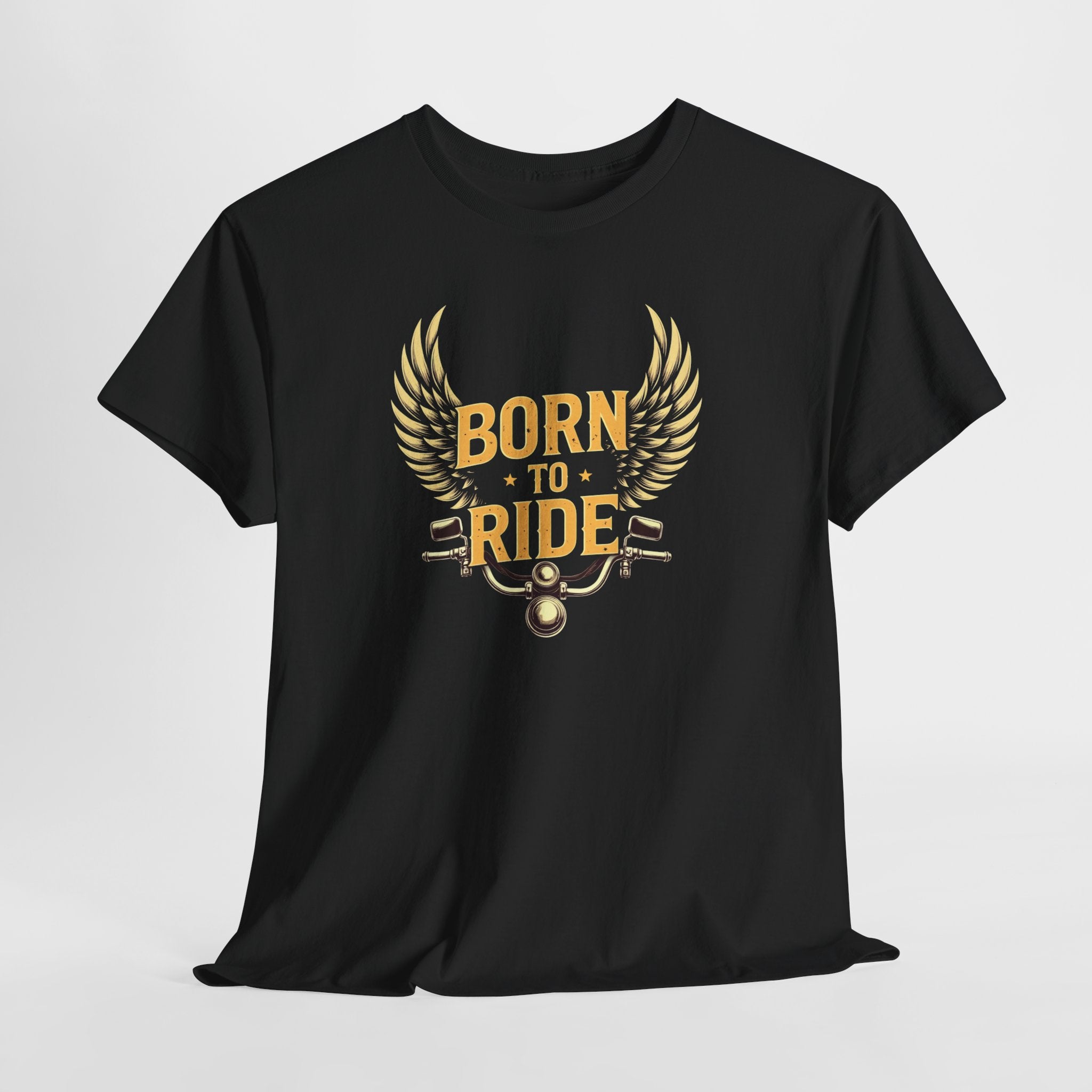 Born to Ride T‑Shirt — Motorcycle Wings Graphic Tee