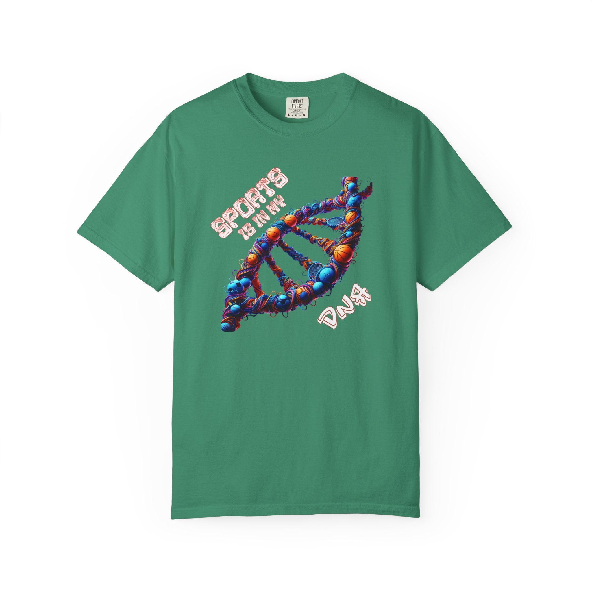 DNA Strand Graphic T-Shirt — "Sports is in my DNA" Athletic Tee